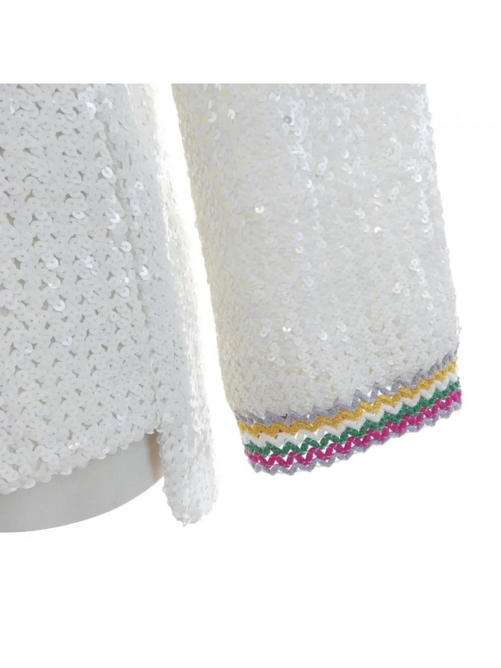 Chanel 22S Collarless Jacket White